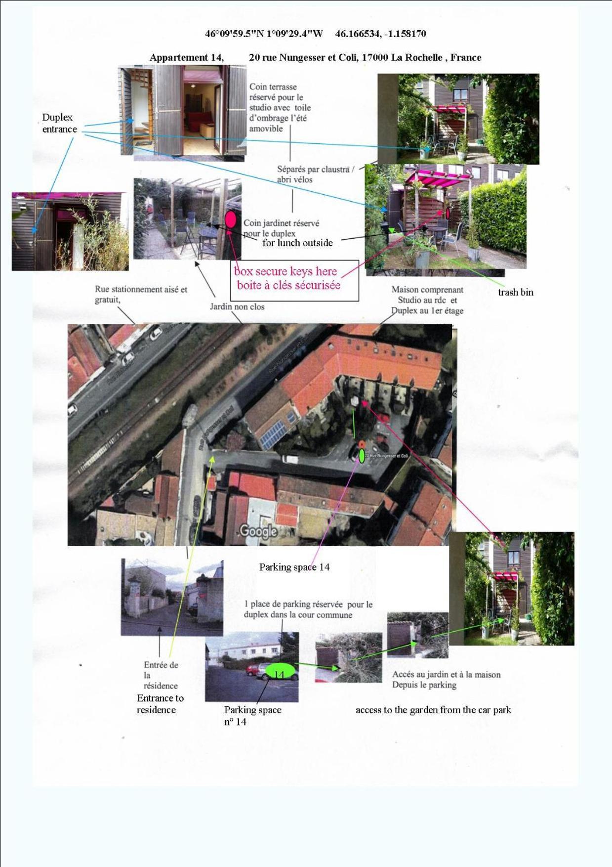 Duplex14H 1Er Etage Jardinet 1 Parking Ou Studio14B Rdc Terrasse Sans Parking ラ・ロシェル エクステリア 写真